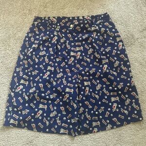 Stylish Blue Patterned Women's Shorts